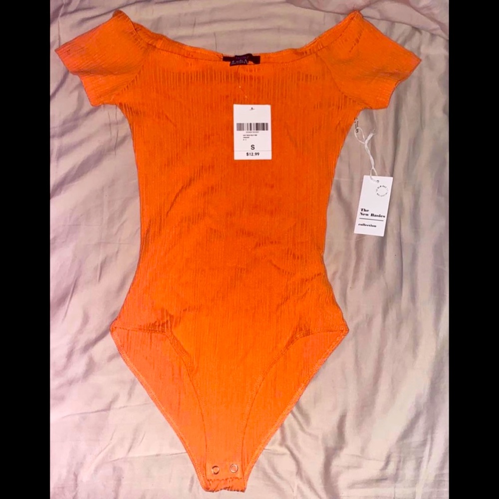 Orange forever21 bodysuit
